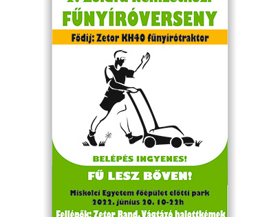 Lawn mower competition poster