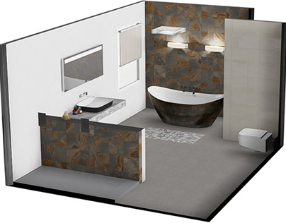 Art impression and floorplan - Bathroom