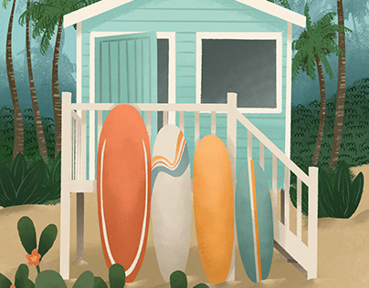 La cabane de surf
