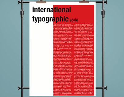 A study of the International Typographic Style.