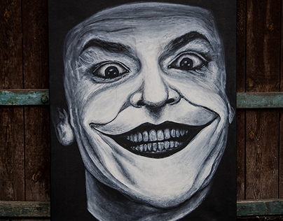 Jack Nicholson - Joker portrait Acrylic on canvas 60x80