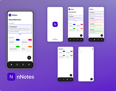 nNotes - Note keeping application UI/UX design