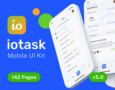 IOTask Mobile - UI Kit for Project Management Apps