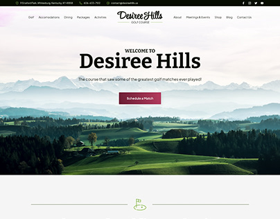 Desiree Hills Golf Course Website Design