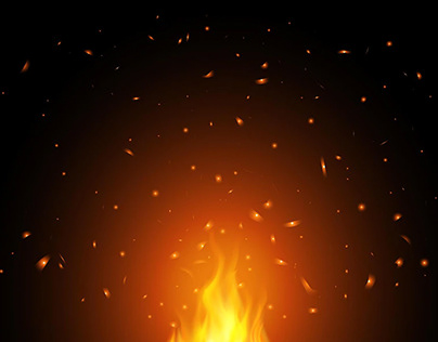 Fire sparks effect background
