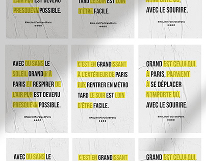 Campagne typographique - Grand Paris