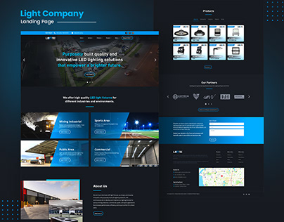 Light Company Landing Page UI Design