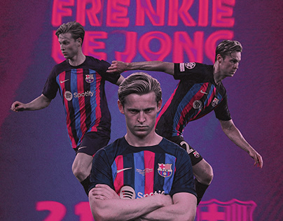 Frenkie De Jong Barcelona Poster Design