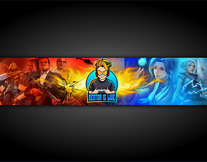 youtube gaming banner and custom logo