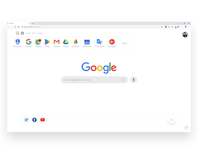 Google Chrome New Tab Home Redesign (Default and Dark)