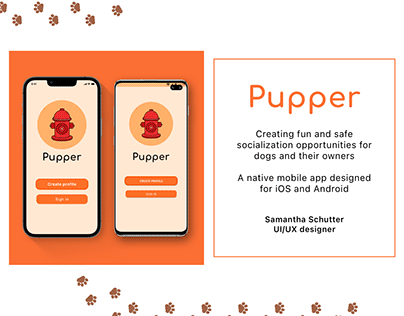 Pupper Native Mobile Dog Meetup App
