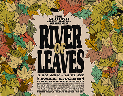 River of Leaves Fall Lager Label - The Slough