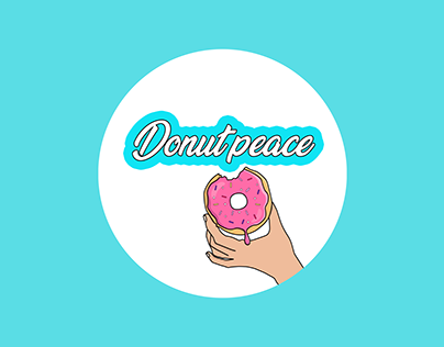 Donut peace logo identity