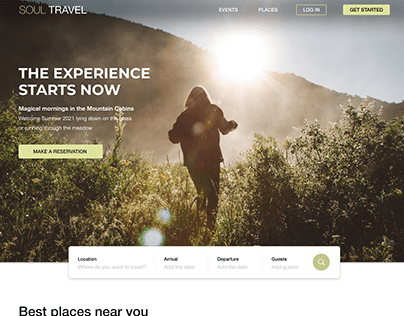 Landing Page for Travel Company