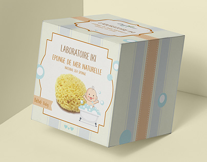 Baby sponge Packaging design