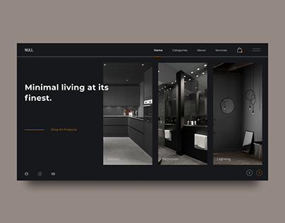 Furniture Online Shop "DARK" Web Site Concept