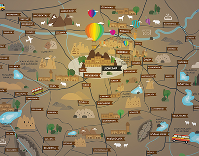 Cappadocia Map illustration