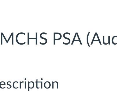 XC-MCHS PSA PRoject