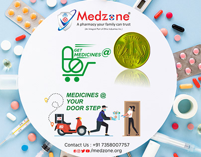 Social Media Promo Designs to promote ₹1 Medicines