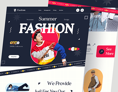 Fashionable E-commerce Landing Page Design