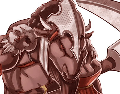 Character Design - Klaus, the Barbarian Minotaur