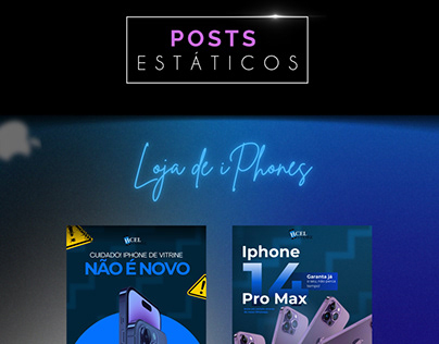 Design Loja Iphones | Canva Designer | Clínica Estética
