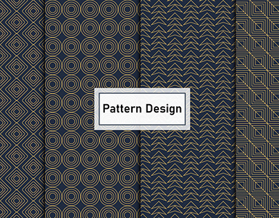 Geometric luxury pattern design set .