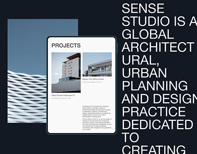 Corporate website of an architectural company