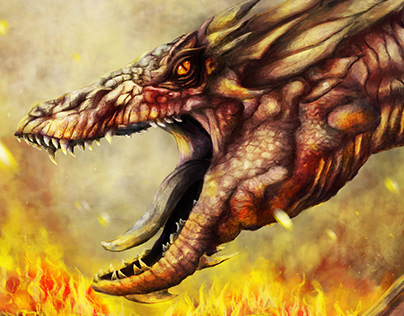 Dragon Illustration - The Burning