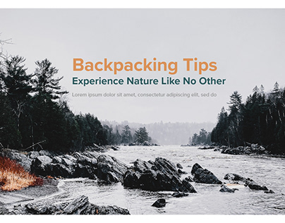 Backpacking Tips - Digital Presentation Layout Template