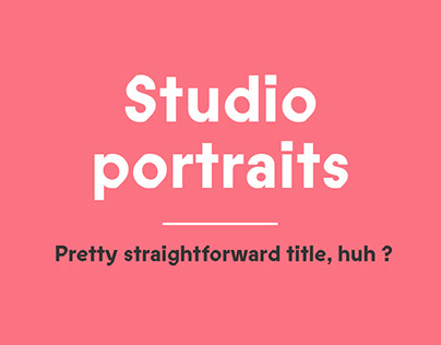 Studio Portraits
