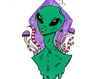 Acid Alien Digital Art By ERO