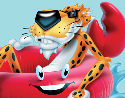 Summer Float Chester Cheetah Illustration
