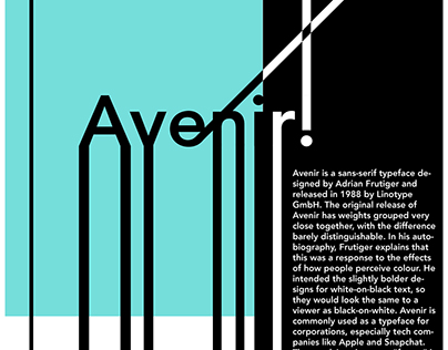 Type Specimen Poster: Avenir