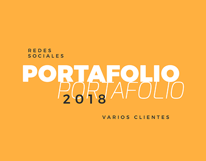 Portafolio Redes Sociales 2018