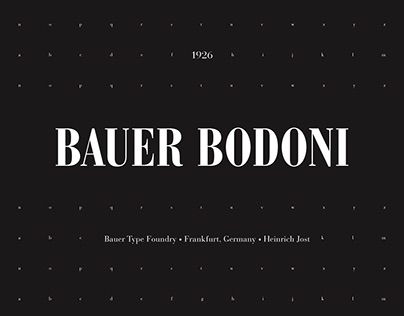 Bauer Bodoni Type Specimen Posters