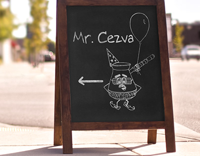 Mr. Cezva. Cozy turkish cafe. Brand Character design.