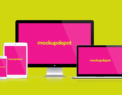 High Res Apple Products PSD mockup by Mockup Depot