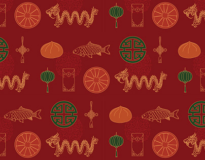 Lunar New Year 2024 Gift Wrap + Stickers