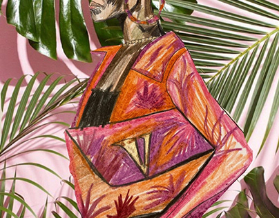Versace couture illustration