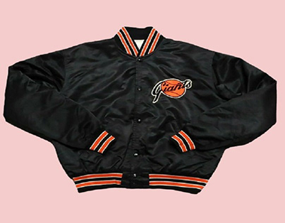 80s San Francisco Giants Black Bomber Satin Jacket