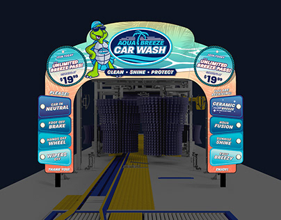 Aqua Breeze Car Wash | Signage Design