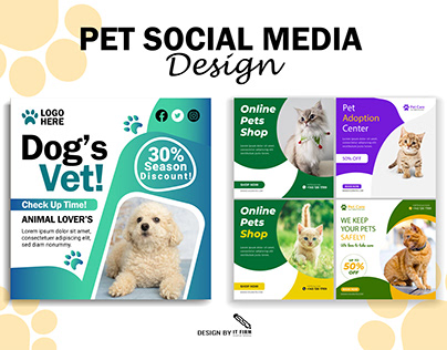 Pet social media post design