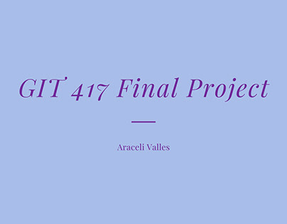 GIT 417 Final Project