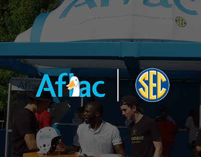 Aflac event booth for SEC Fan Fair 2019