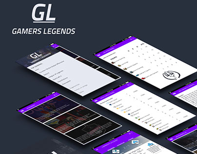 GL Gamers Legends App Design