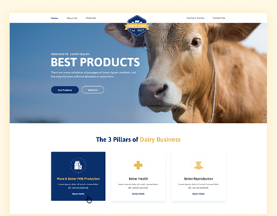 Dairy Farm Website Design