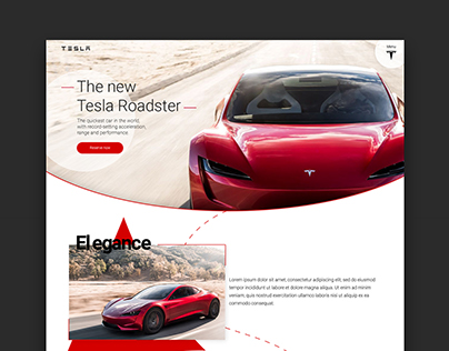 Tesla Roadster - Webdesign