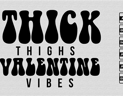 thick thighs valentine vibes t-shirt