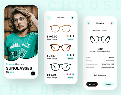 Glasses Store UI Design..